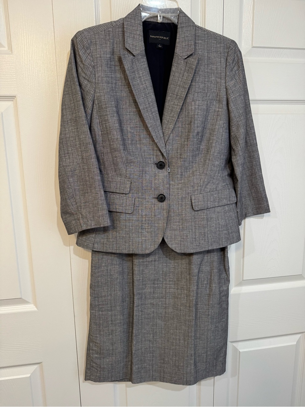 Banana Republic Gray Women's Blazer & Skirt Suit